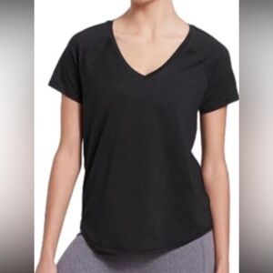 Classic Black V-Neck Women's Top